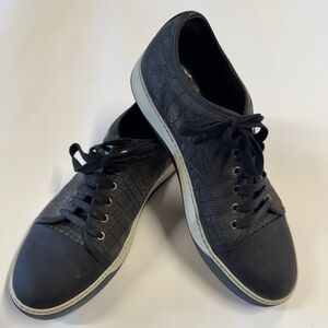 LANVIN Gray Leather Crocodile Embossed DBB1 | Size 8